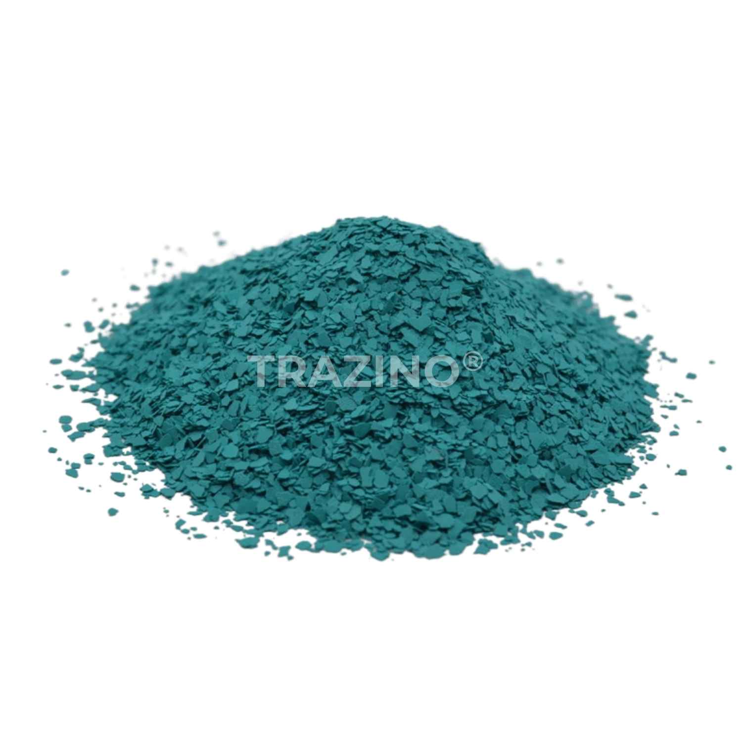 Trazino® Farbchips in Wasserblau zum Einstreuen für Beschichtungen Trazino® Farbchips in Wasserblau zum Einstreuen für Beschichtungen